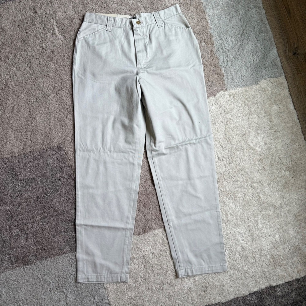 Riders by‎ Lee Casuals Women 10M String Beige High Rise Straight Leg Pants NEW